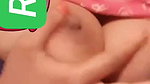 Sexy girl showing her big tits pressing and strip her bra 2