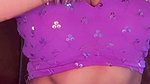 Chandini sexy bid deep navel hole in violet dress 2