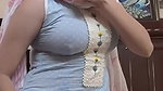 Hot housewife in sleeveless dress showing tight boobs 2