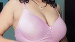 Hot married woman in pink bra showing hot moves 2