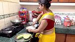 Homely desi vlogger sexy deep round navel and big breasts in yellow saree 2