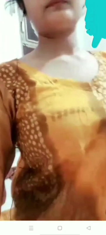 Cute gf little shy to showing her big melons in video call 2