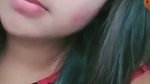 Cute babe hot expression during boobs press