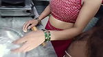 Beautiful hot desi bhabhi very romantic fuck by his devar in kitchen.