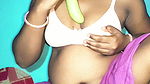 Anu masturbated with brinjal and drained her water