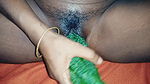 Bangladeshi Bhabhi stuffed a big bitter gourd inside her pussy