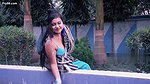 Hot Saree Fashion in Blue Bra & Black Saree ~ Nandini Chaterjee
