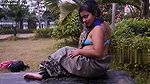 Hot Saree Fashion in Blue Bra & Black Saree ~ Nandini Chaterjee
