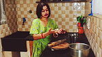 Hot Indian Bhabhi in Nighty Fucked by Devar in Kitchen