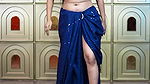 hot desi belly dancer in blue costume