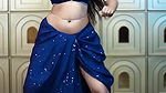 hot desi belly dancer in blue costume