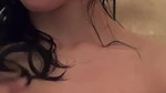 beautiful girl showing boobs while bathing snap