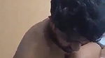 Boyfriend enjoying to pressing his gf big boobs in bathroom