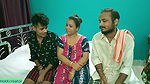 Hot Milf Aunty shared! Hindi latest XXX threesome sex