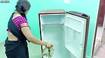 Indian Aunty Rupa Hottest Ass & Hip Show Fridge Cleaning Vlog