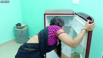 Indian Aunty Rupa Hottest Ass & Hip Show Fridge Cleaning Vlog
