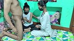 Nanad Bhabhi with Boyfriend BBC Threesome Sex video, Indian stepsister and sister-in-law fuck by boyfriend XXX video
