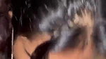 Horny girlfriend giving pleasure blowjob