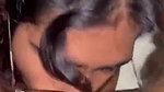 Horny girlfriend giving pleasure blowjob