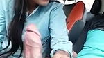 Horny Girlfriend Sucking Boyfriend Cock In Car