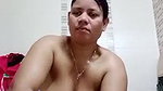 Hot milf aunty oiling her boobs after bathing