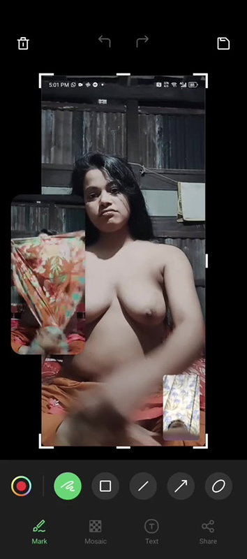 Village desi babe showing her boobs on video call with little shy