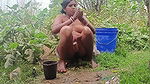 Big Boobs Village Bhabi Bathing Outdoor on VC