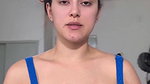 videshi girl open breast show in blue dress