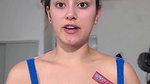 videshi girl open breast show in blue dress