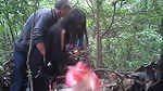 Asian Dad Doing Bareback In The Woods With Younger Prostitut