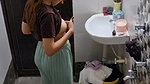 Neighbor girl boobs show before bathing