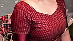 Actress Gayathri Rema tight boobs waist show in blouse and jeans