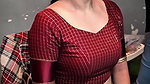 Actress Gayathri Rema tight boobs waist show in blouse and jeans