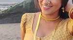 Beautiful girl awesome navel and boobs in blouse