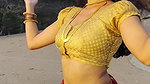 Beautiful girl awesome navel and boobs in blouse