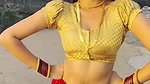 Beautiful girl awesome navel and boobs in blouse