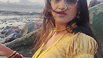 Beautiful girl awesome navel and boobs in blouse