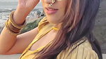 Beautiful girl awesome navel and boobs in blouse