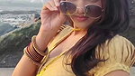 Beautiful girl awesome navel and boobs in blouse