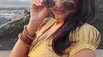 Beautiful girl awesome navel and boobs in blouse