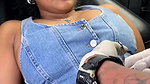 Cute chubby girl closeup navel and boobs armpit show navel piercing