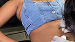 Cute chubby girl closeup navel and boobs armpit show navel piercing