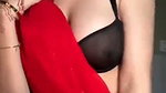 Indian girl looking hot in saree stripping and fully nude