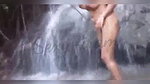 Desi Aunty Bathing Nude in Waterfalls