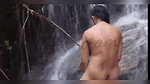 Desi Aunty Bathing Nude in Waterfalls