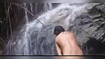 Desi Aunty Bathing Nude in Waterfalls