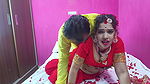 Newly married indian first night Sex and romance video, boobs press removal saree blouse