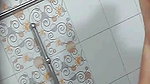 Hairy pussy MILF naked bath recorded by relative