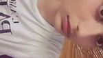 Cute girlfriend exposing nude big boobs selfie