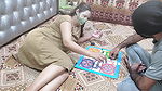 Indian Desi Step Sister were playing a game of Ludo, but in the end, it turned from Ludo into a Doggystyle Sexgame."